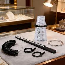 2/5PCS Ring And Bracelet Size Measurement Tool Set, Plastic Ring Sizer, Bracelet Inner Diameter Gauge, Ring Size Ruler, Finger Measuring Tape, Portable Jewelry Making Hand Measurement Tool, Measure Wrist And Finger Size - Multiple Styles - View 7