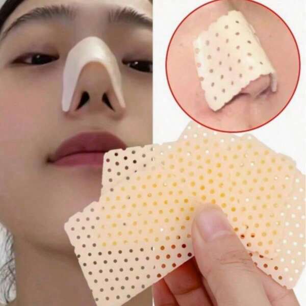 Tablero de clip nasal perforado de termoplástico, diseño con orificios transpirables incorporados, flexible y ajustable con calor, textura ligera y transpirable, fácil de operar, utilizado para el cuidado y fijación nasal, conveniente para el almacenamiento y la organización, adecuado para estudios de estética médica, salones y otros escenarios prácticos