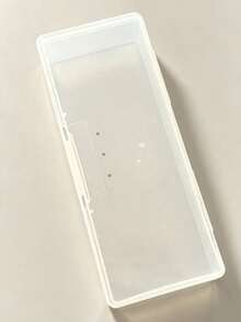 1pc Double Layer Nail Art Tool Storage Box, Large Capacity, Can Store Nail Polish, Glue And Nail Files - White - View 6