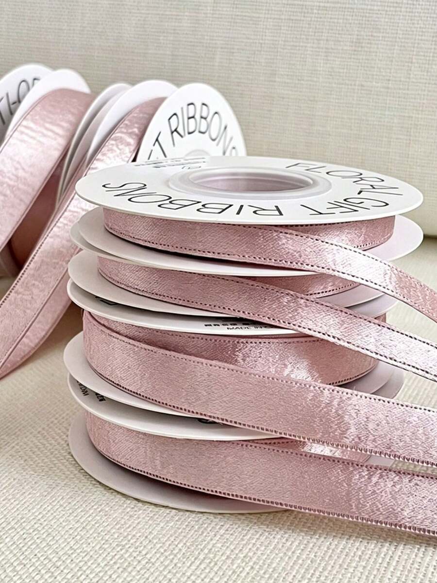 Double-Sided Shiny Thick Silver Glitter Velvet Ribbon Hair Clip Bow Handmade Sewing Decoration Fresh Floral Gift Wrapping Ribbon - A - View 1