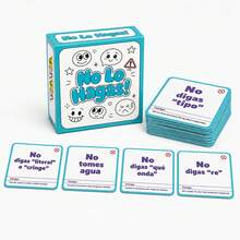 No Lo Hagas! Spanish Fun Challenge Card Game, Multiplayer Interactive Party Tabletop Game, Forbidden Action Reaction Challenge Cards, Friends Gathering Family Entertainment Game Night, Icebreaker Social Card Game, Portable Square Card Set, Creative Party Gift - Multicolor - View 8
