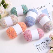 2pcs 100g Multi-Color Spotted Mohair Thick Yarn, 200m Suitable For DIY Knitting Dolls, Bags, Sweaters, Blankets Etc. 50g/Pc - LUGU - View 8