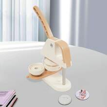 ZhdnBhnos Button Press Machine, Button-Maker Machine,Button Making Supplies Kit For DIY Button Badges Button Maker Machine, - Creamy White Color - View 4