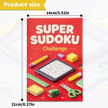 Super Sudoku Logic Puzzle Notebooks, Brain Training Number Game Activity For Focus And Concentration, Desk Supplies Theme, Beginner Intermediate Advanced Challenge Levels - Difficulty Level - View 11
