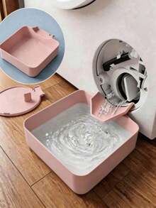 1 Set Universal Washing Machine Drip Tray With Guide Plate, Front-Loading Washing Machine Drain Outlet Anti-Overflow Collection Pan, Leak-Proof Collection Box, Suitable For Washing Machine Drainage Storage - A - View 4
