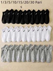 Men's 30 Pairs Printed Short Socks, Soft High Elasticity Antibacterial Breathable Cotton Sports Socks, Suitable For Sports And Daily Wear, Back To School Season - A - View 8