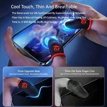 Gaming Finger Sleeves, High Sensitivity Breathable Anti-Slip Thumb Covers For Mobile Gaming - Red - View 11