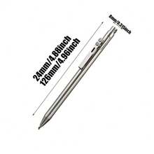 Ballpoint Pen Metal Stainless Steel Press Type Writing Stationery Retractable Ink Pens For Professionals Executives Manager - A - View 7