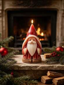 Molde de Silicone Papai Noel, Molde de Vela DIY para Feriados de Natal, Faça Velas Perfumadas com Chapéu Vermelho e Barba Longa, Adequado para Decoração de Natal em Casa e Presentes de Feriados - molde do Papai Noel - Visão 5