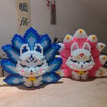3000pcs/1288pcs 7-Color Nine-Tailed Fox Building Blocks Toy - Fox Puzzle Home Decor Handmade DIY Puzzle Gift - Halloween Gift - Thanksgiving Gift - Christmas Gift DIY Decoration, Home Decor - Multicolor - View 9