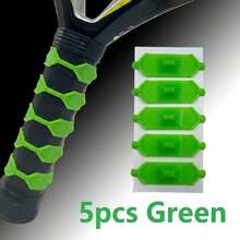 5pcs Silicone Tennis Racket Grip Rings, Professional Anti-Slip Comfort-Enhancing Sweat-Absorbent For Tennis Badminton Training And Matches, Universal Size, Perfect For Christmas, New Year, Halloween, Easter, 4th Of July - Multicolor - View 5