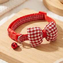 Plaid Bow Pet Collar - With Crisp Bell Accessory, Easy Wear Design, Suitable For Cats And Small Dogs Daily Outings, Holiday Atmosphere Outfit, Cute Pet Photo Decoration Neck Collar - Multicolor - View 14
