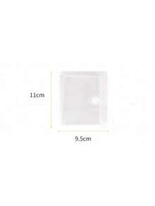 1pc/2pcs 1-Pocket Ins Style Minimalist Matte Transparent Snap Button Card Album 3-Inch Idol Photo Card Portable Storage Photo Album - 3-inch - View 6