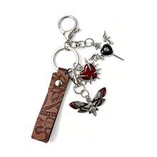1pc Butterfly Halloween Skull Bat Geometric Pattern Party Bohemian Street Style Zinc Alloy Keychain Key Ring Spring Summer Autumn Winter Holiday Hip Hop Dark Style Leather - Multicolor - View 6