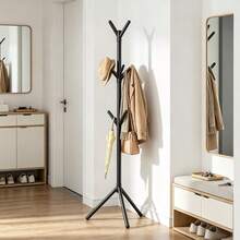Coat Rack. A Modern, Minimalist Coat Rack Featuring A Tree-Branch Design. This Freestanding Unit Is Suitable For The Bedroom; It Is A Space-Saving, Floor-Standing Solution Ideal For Organizing Items Such As Hats, Scarves, And Handbags. - Multicolor - View 6