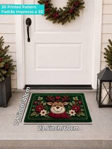 DAJIANG 1 pc Keset Pintu Rusa Natal Karpet Luar Ruangan Bordir Cetak 3D Karpet Selamat Datang Runner Panjang dengan Lapisan Belakang TPR Anti Slip Cocok untuk Kamar Mandi Lorong Dalam Ruangan Kamar Tidur Ruang Tamu Samping Tempat Tidur Dapat Dicuci Mesin Mudah Dibersihkan Keset Pintu Masuk Dekorasi Rumah Musim Gugur Gaya Liburan - MultiWarna - View 12