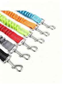 1pc 360° Rotating Anti-Tangle Dual Dog Training Leash, Comfortable Shock-Absorbing Reflective Elastic Rope, Easy Walking 2 Dogs, Halloween, Christmas - Multicolor - View 5