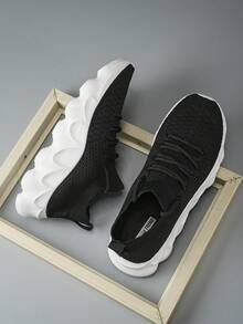 LT4511 Men's Casual Slip-On Fashion Sock Sneakers Sports Shoes - 4507 Black - View 9