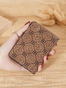 Fashionable Printed Folding Buckle Card Bag, Credit Card Storage Bag, Perfect For Outdoor, Travel, And Back To School Use - Coffee - View 8