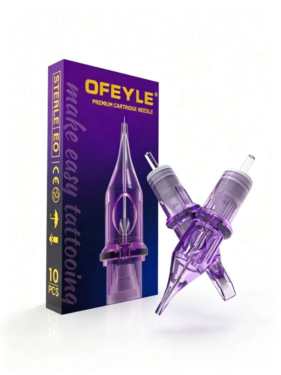 Tattoo Needles RL RS M1 Size Professional Disposable Tattoo Needles Permanent Eyebrow Lip Makeup Needles Suitable For Tattoo Machine Pen - Purple - View 1