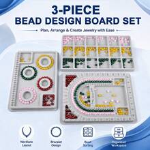 KLONKEE 2pcs/3pcs Beaded Tray DIY Beaded Design Plate, Used For Making Bracelets And Necklaces, Shape Measurement DIY Tool Jewelry Tray Design - Beaded Plate - View 4
