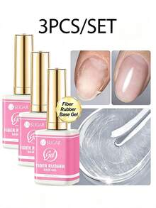 UR SUGAR 15ml Fiber Rubber Base Gel Nail Polish 1/2/3PCS Perlindungan Tahan Lama, Dapat Dilepas, Cocok untuk Kuku Patah, Memperkuat Kuku, Untuk Pemula, Manikur Rumahan, DIY Nail Art - Lapisan Dasar - View 13