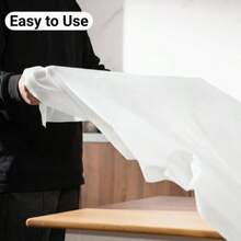 White Disposable Party Tablecloth, PE Plastic Rectangular Table Cover 54x108/54x72 Inch, Easy Clean Up For Birthday Wedding Baby Shower Events Decoration Supplies - White - View 4