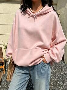 Autumn/Winter Women's Hooded Long Sleeve Sweatshirt, Cherry Blossom Samurai Sword Print, Casual Party Sporty Women's Top, Y2K Street Style Hoodie - Meat Powder - View 2