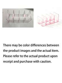 4-Compartment Desktop Bookshelf File Organizer, Office Supplies Storage Rack, Plastic Bookshelf File Storage Box, Back To School Season, Office Supplies - Multicolor - View 10