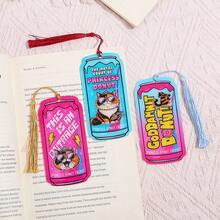 DCC Alien Acrylic Colorful Bookmark, Dungeon Book Crawler Reading Carl Bookmark, Sweet Donut Cat Bookmark With Tassel, Fun Cat Design, Includes 2 Shapes. - Color - View 9