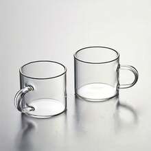 Transparent Glass Cup, Glass Tea Cup With Handle, Borosilicate Glass Tea Cup, Coffee Cup, Transparent Heat-Resistant Design Specially For Hot Drink Lovers - Transparent - View 15