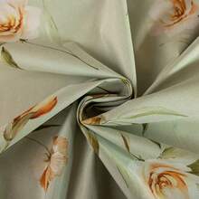 2pcs French Fresh Floral Short Curtains, Kitchen Rod-Pocket Half Curtains, Bay Window Small Window Blackout Curtains, Room Divider Curtains - Green - View 6