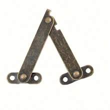 4pcs Folding Lid Support Hinges, Bronze Color Lid Support Hinges, Lid Support Hinges, Suitable For Furniture, Cabinets, Wooden Boxes And Jewelry Boxes Display Support - Multicolor - View 6