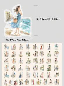 SCXXBSW 50pcs "Vacation Time" PET Decorative Stickers-Perfect For Decorating Office Chairs, Pencil Cases, Envelopes, And Bookshelves. Ideal For Winter And New Year's. - Sticker - View 3