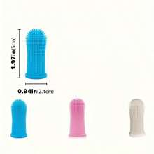 Pet Finger Toothbrush, Silicone Toothbrush, Puppy & Kitten Finger Brush, Suitable For Small Dogs And Cats - Multicolor - View 4