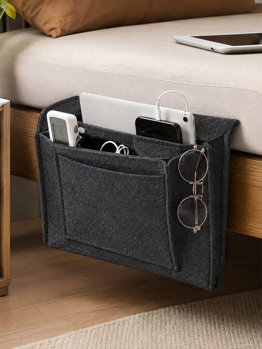 Minimalist Modern Hanging Storage Bag, Multi-Pocket Open Design, Can Be Hung By Bedside Or Sofa, Suitable For Bedside, Sofa, Table Side, Can Store Remote Control, Magazines, Household Items And More