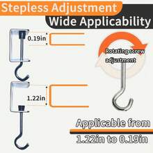 6/2pcs Adjustable Tablecloth Clips, Heavy Duty Windproof Tablecloth Clips, Multi-Purpose Table Side Hooks, Picnic, Dining, Wedding, Graduation Party Adjustable Table Edge Hangers, Student Backpack Hangers - View 7