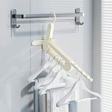1/2pcs Multi-Hook Foldable Clothes Hanger, Space-Saving Clothing Storage Rack, Portable Hook Design, Travel Essential, Suitable For Hotel, RV, Cruise Ship, Dorm, Closet, Small Bedroom And Other Places - View 7