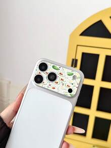 1pc Camera Lens Protector Film Stylish Full‑Wrap Lens Decor Film 9H Hardness Compatible With IPhone 18 17 Pro Max Accessories Back Lens Anti Fall Explosion Proof Bubble Free Automatic Adsorption Easy Installation Scratch-Resistant Cute Avocado Stamp Printed Protector Film Accessories - Print - View 6