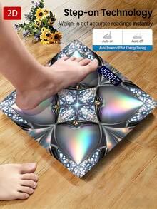 Precision 2D Flat Electronic Scale LED Display Household Weight Loss Electronic Scale - A - View 2