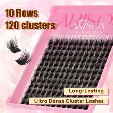 ARISON 120PCS DIY False Eyelashes Makeup Tools Natural Look Cat Eye Look Matte Black False Lashes Extension Supplies - View 3