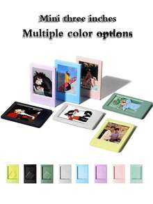 20er Pack Kühlschrank Magnetischer Fotorahmen 3 Zoll Kühlschrank Farbiger Fotorahmen Magnet Album für Mini Fotopapier - 20Pcs - Übersicht 4