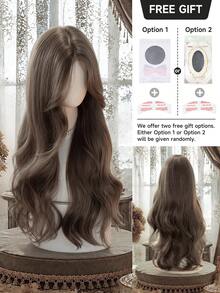 alicegarden 30 Inch Front Lace Wig, Natural Wavy Hair, Stunning Chocolate Brown, Middle Part Design, Suitable For Women's Daily, Party, Cosplay Use, Natural And Durable, Perfect As A Gift For Women, Halloween - Chocolate Brown - View 6