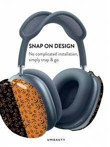 GIIPPA Glossy Hard Ear Cup Protective Cover Pumpkin Lantern Pattern Unisex Anti-Scratch Shell Compatible With AirPods Max 1/2 Oval Over-Ear Headphones For Daily Commute, Campus, Cafe, Travel, Picnic And Other Scenarios Matching Accessories - Orange - View 3
