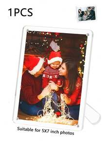 Acrylic Photo Frame, Transparent Double-Sided Picture Frame 5*7 Inch, 4*6 Inch Double-Sided Frameless Desktop Floating Display Stand, 4*4 Inch, 2*3 Inch Photo Frame, Thin Frame With Stand, Suitable For Home And Office Use - Multiple Styles-transparent - View 14