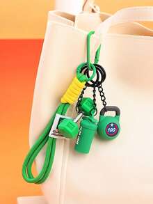 Yogodlns Creative Simulation Style Basball Set Keychain Detachable With Buckle Simulation Dumbbells Keyring Bag Charm Pendant Gym Lovers Lifting Bag Pendant - Multicolor - View 14