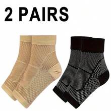 [Comfortable Compression Sleeves] 2 đôi tất nén cổ chân hở ngón bằng nylon cho nam và nữ, phù hợp cho đạp xe, chạy bộ, yoga - Nhiều màu - Xem 11