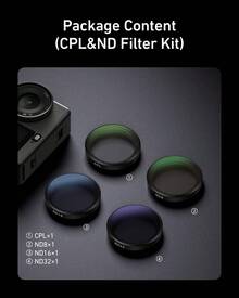 TELESIN Filters Set For D J I Osmo Action 6 CPL ND8 ND16 ND32 Lens Set CPL UV VND 2-32 Lens Filter Kit Black Diffusion 1/4 Filter Light Pollution Reduction Filter HD Optical Glass Multi-Coated Filters Sports Camera Accessories - View 15
