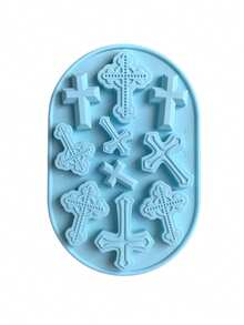 1pc Retro Cross Silicone Mold, Theme DIY Cake And Candy Ice Tray Making Mold, Cake Decoration, Halloween And Easter Baptism Religious Party Decoration, Used For Theme Parties - Multicolor - View 14