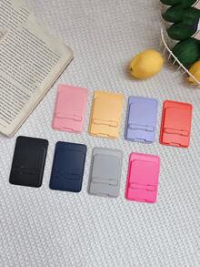 1 Peça Porta-Cartão Universal para Celular com Textura de Couro Ultrafino, Multifuncional, Clipe Adesivo Traseiro e Slot para Cartão de Acesso - Multicolorido - Visão 1